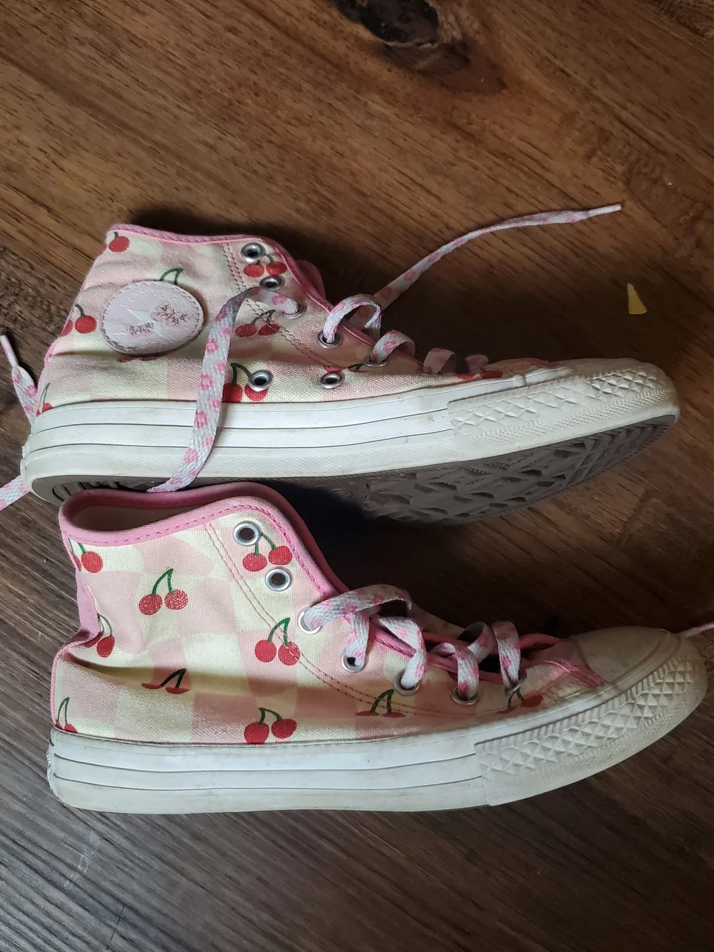 Converse Chuck Taylor Pink Cherry Print High-Top Sneakers